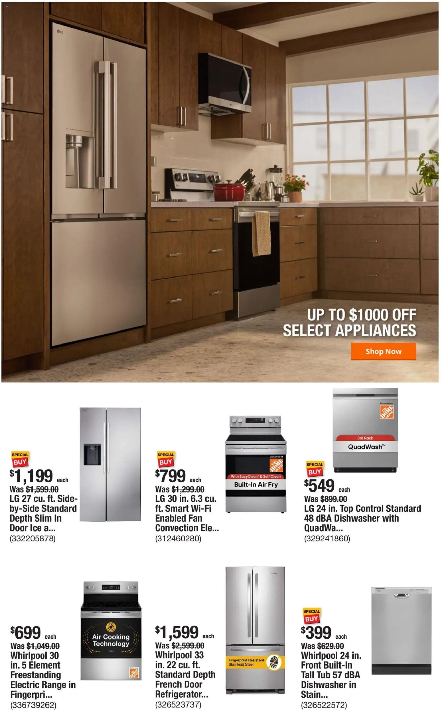 Home Depot Weekly Ad - GA - valid from 15.01.2026 | Page: 2 | Products: Refrigerator, Dishwasher, Fan