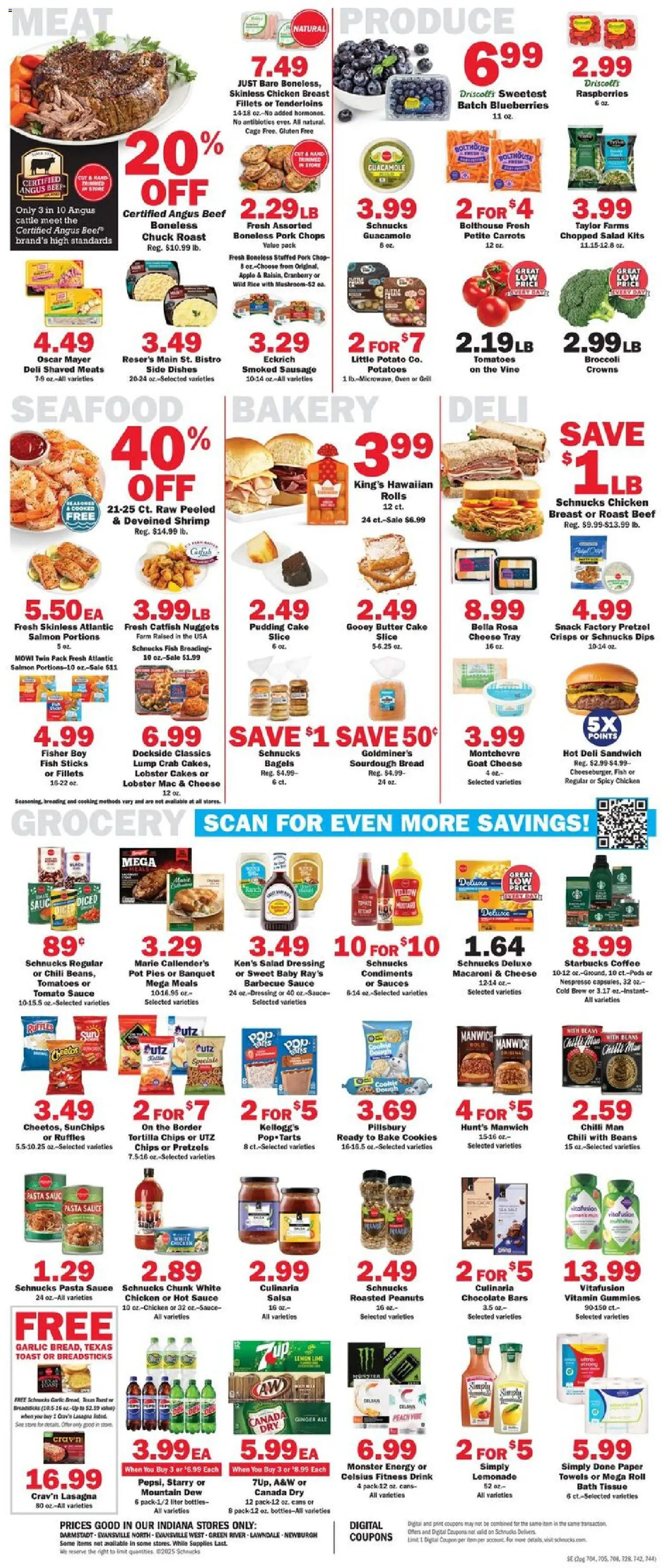 Schnucks Weekly Print Ad - IN - valid from 28.11.2025 | Page: 2 | Products: Bakery, Bread, Pork, Peach