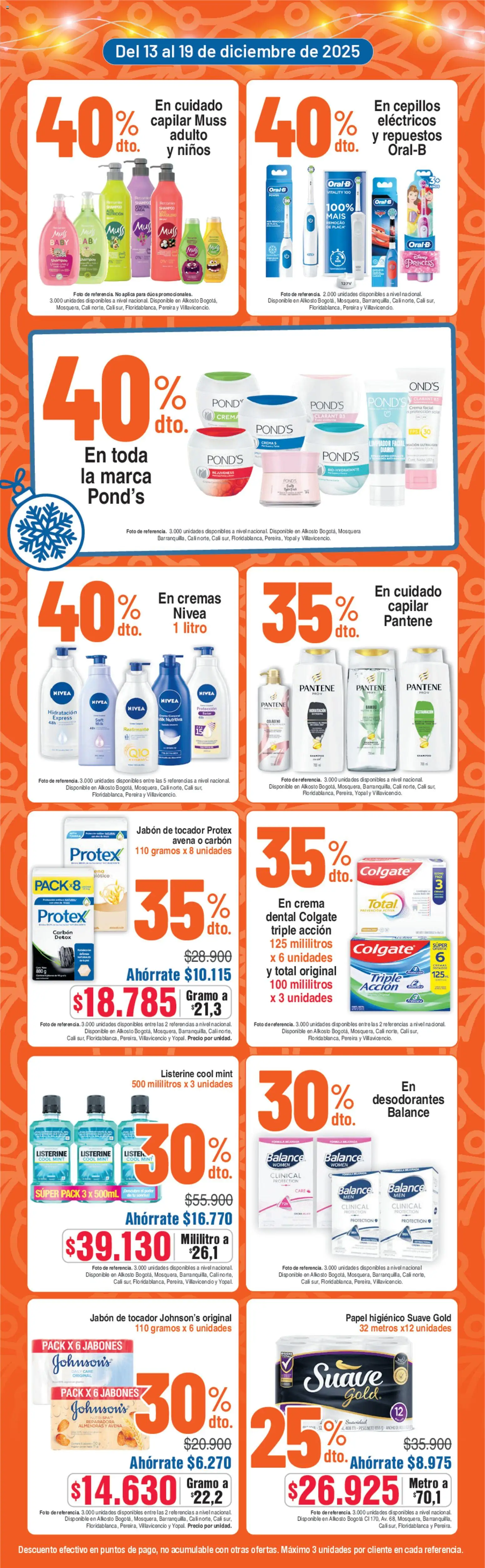 Alkosto revista - valida desde el 13.12.2025 | Página: 6 | Productos: Almendras, Avena, Peso, Limpiador facial