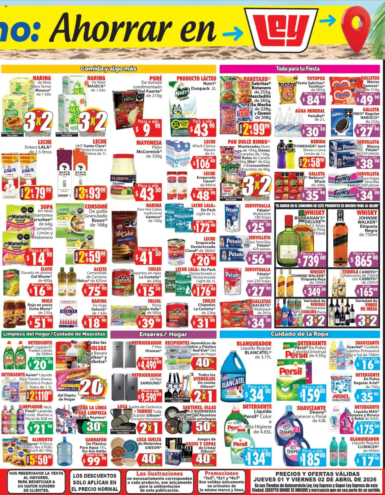 Nuevas ofertas de Casa Ley válidas en toda la República Mexicana desde el 01.04.2026. ¡Encuentra las mejores ofertas en Casa Ley folleto Autoservicio La Paz, BCS! | Página: 4 | Productos: Mayonesa, Agua, Pan, Polvo