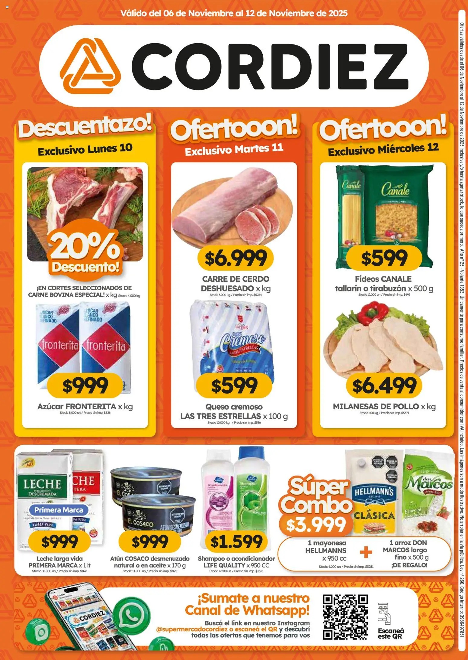 Cordiez ofertas │ válido desde el 06.11.2025 | Página: 12 | Productos: Aceite, Shampoo, Leche, Queso