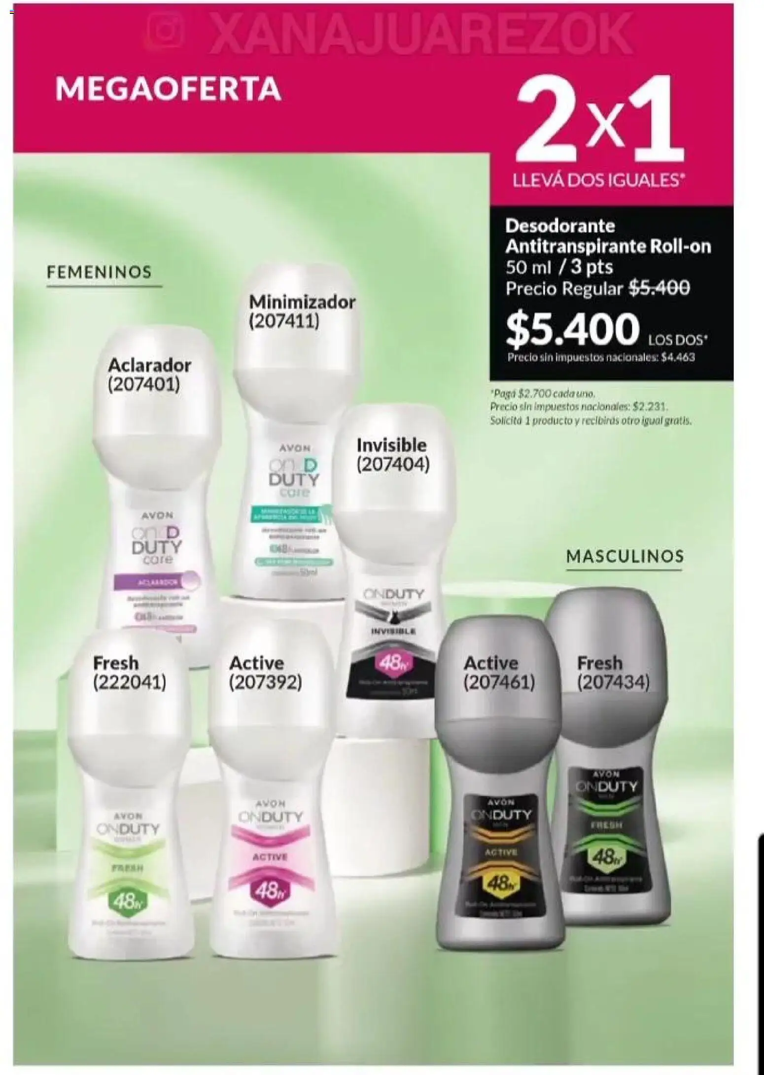 Catálogo AVON Campaña 15/2025 │ válido desde el 23.10.2025 | Página: 171 | Productos: Desodorante, Antitranspirante