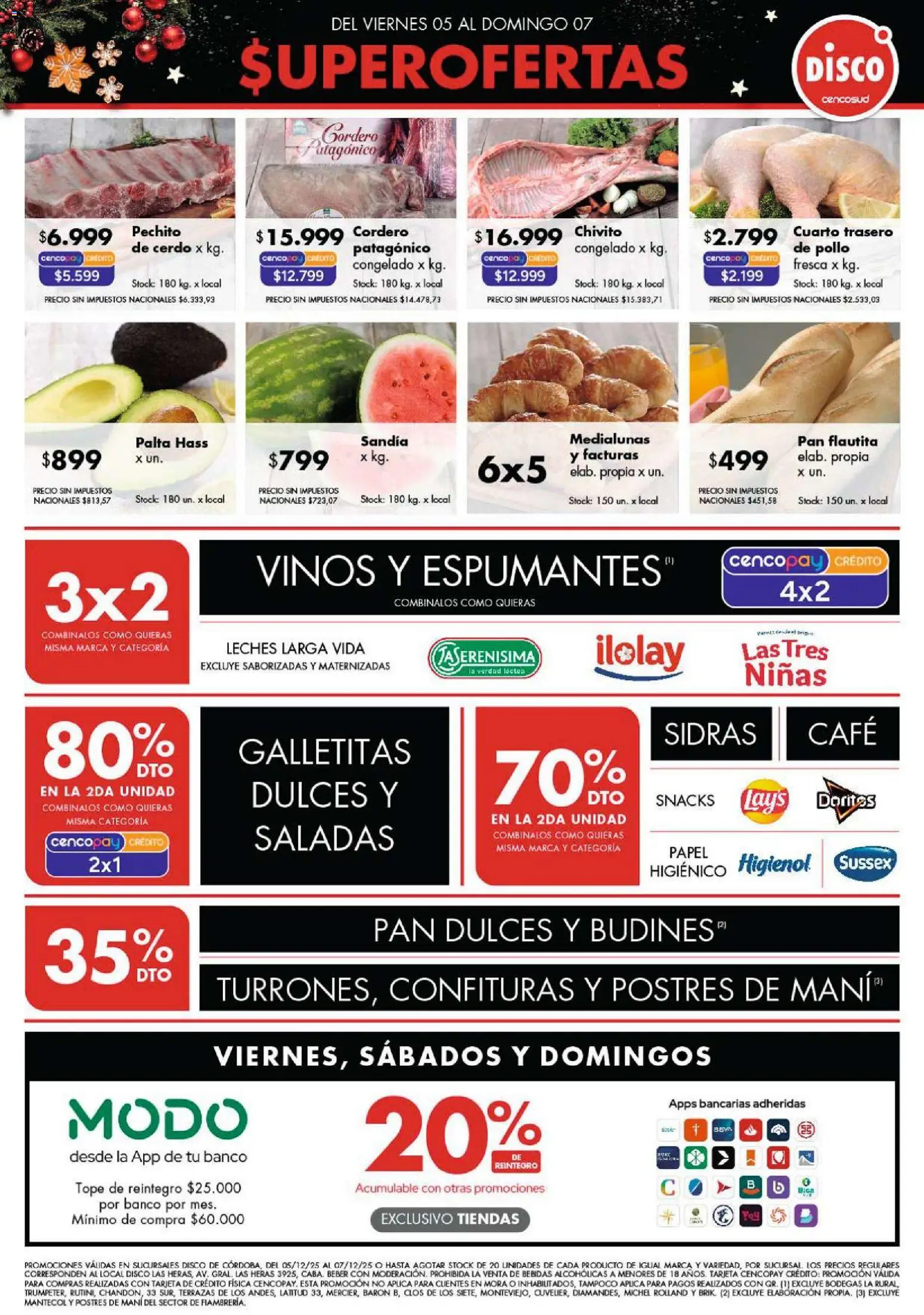 Disco - Ofertas | Córdoba │ válido desde el 04.12.2025 | Página: 1 | Productos: Disco, Galletitas, Sandía, Cerdo