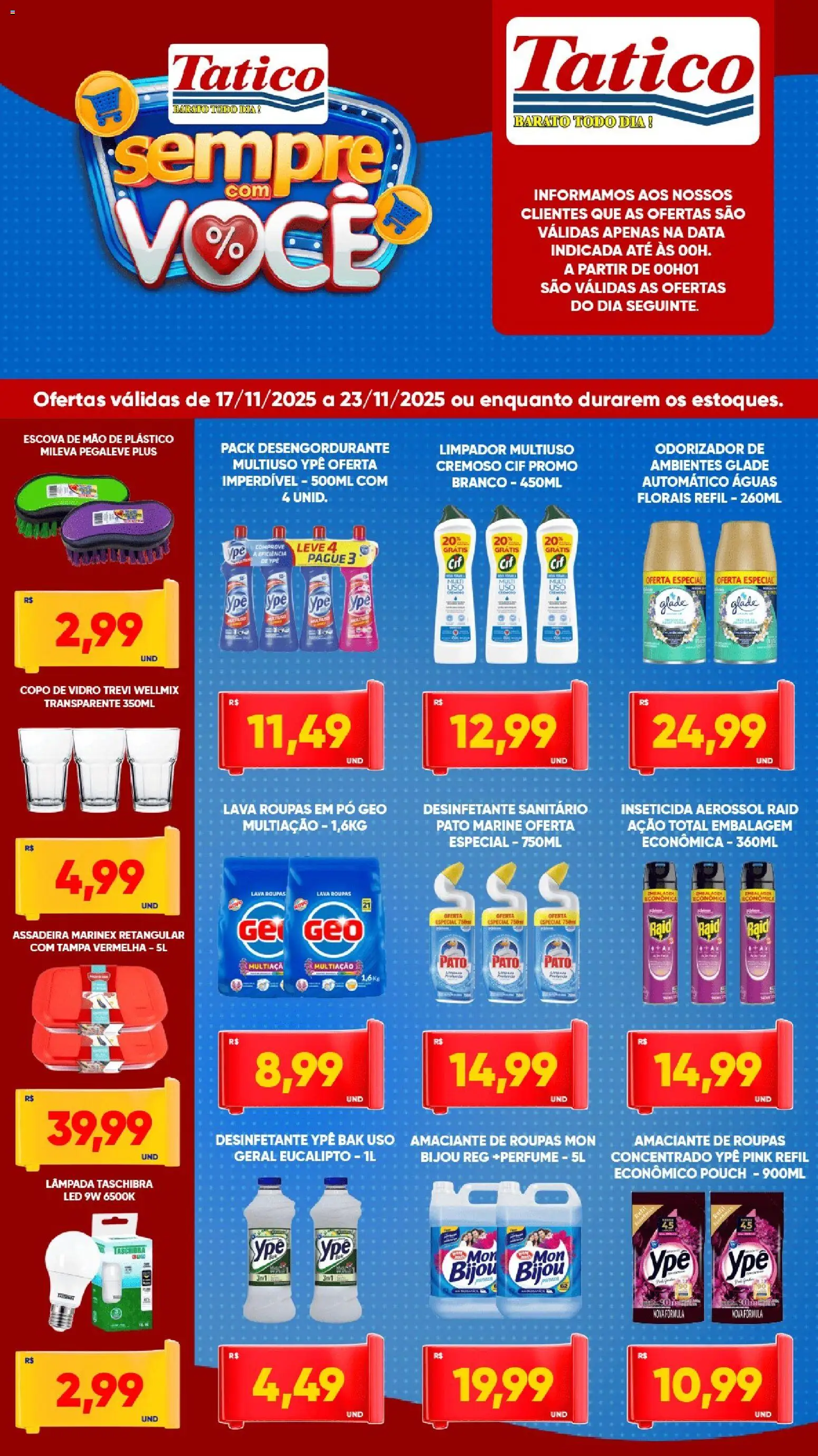 Tatico Folheto - válido de 17.11.2025 | Página: 9 | Produtos: Escova, Roupas, Desinfetante, Inseticida