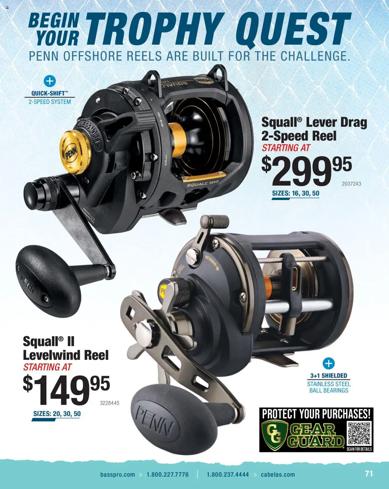 Cabela's Saltwater Specialist 25 - valid from 01.01.2025 | Page: 71 | Products: Bearings