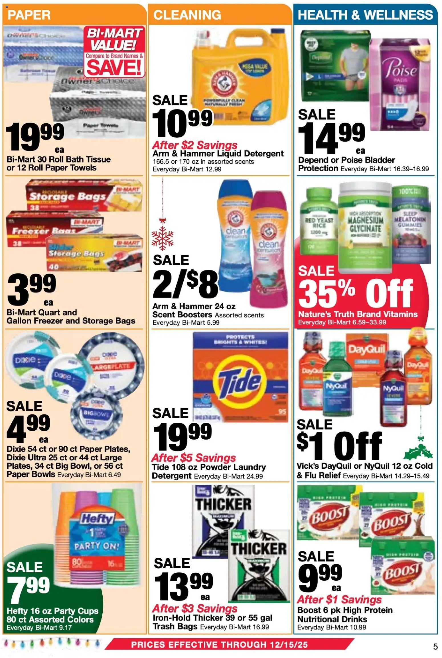 Bi-Mart Membership Savings Book - valid from 02.12.2025 | Page: 5 | Products: Hammer, Rice, Detergent, Freezer