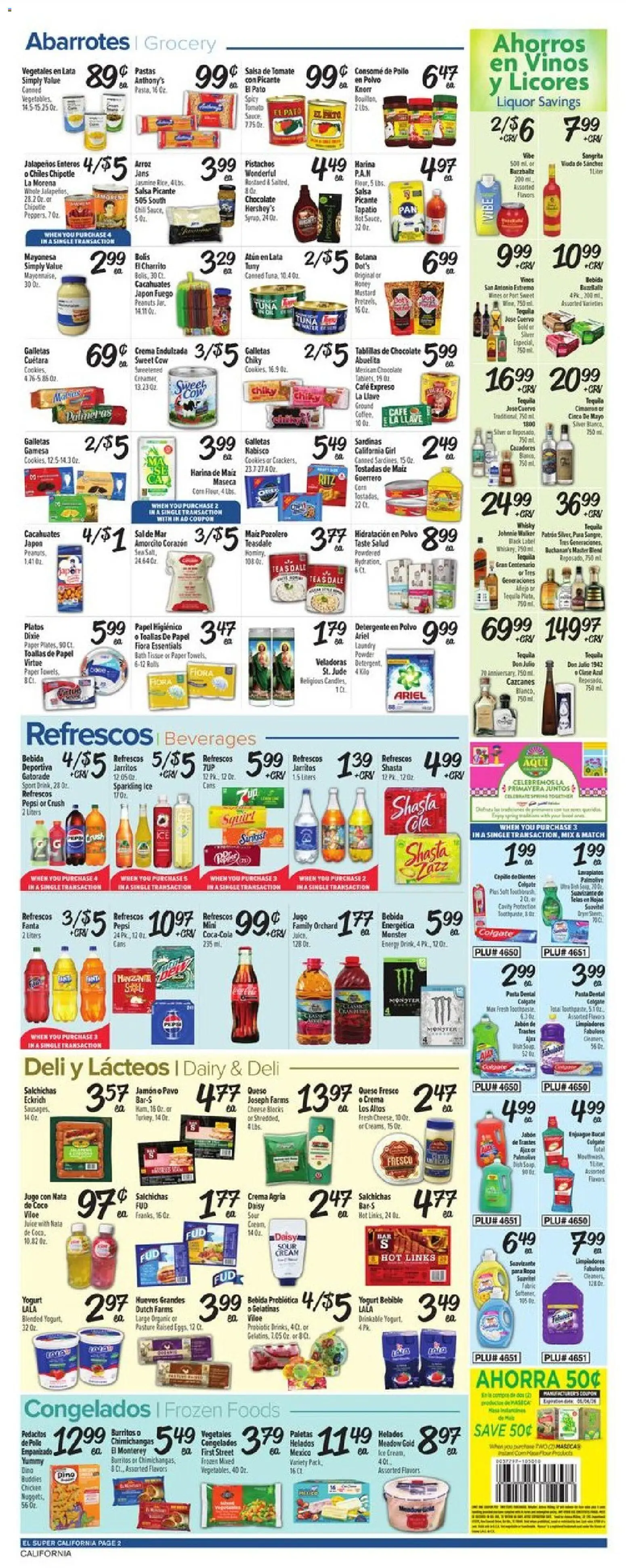 El Super Weekly Ad - CA - valid from 29.04.2026 | Page: 2 | Products: Bath, Powder, Cream, Cookies