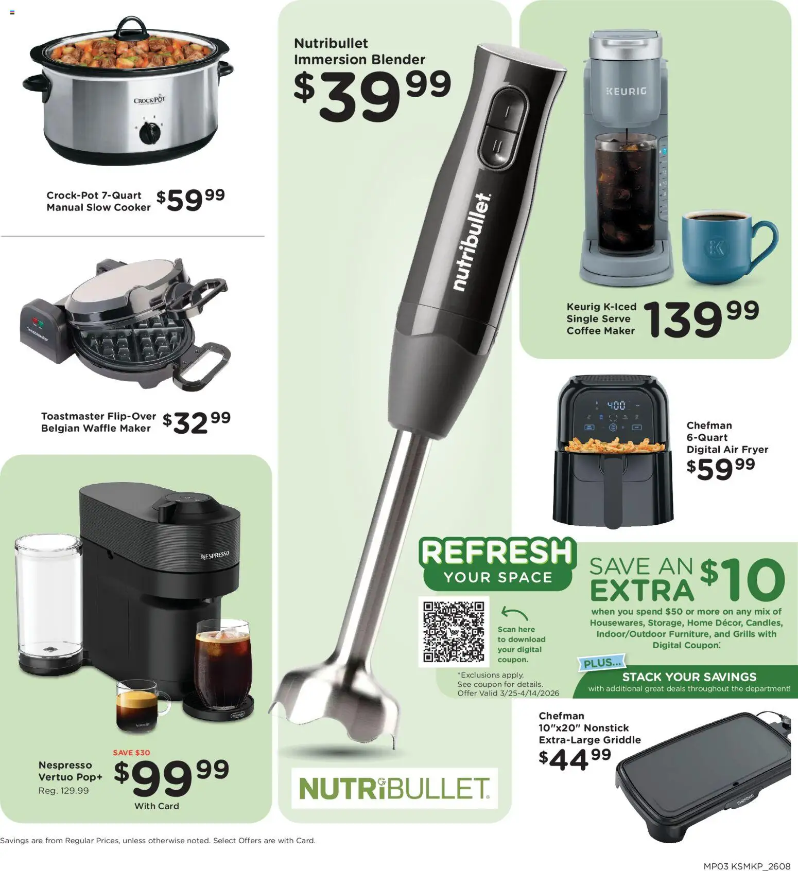 King Soopers Home & Apparel - valid from 25.03.2026 | Page: 3 | Products: Fryer, Griddle, Waffle Maker, Coffee maker