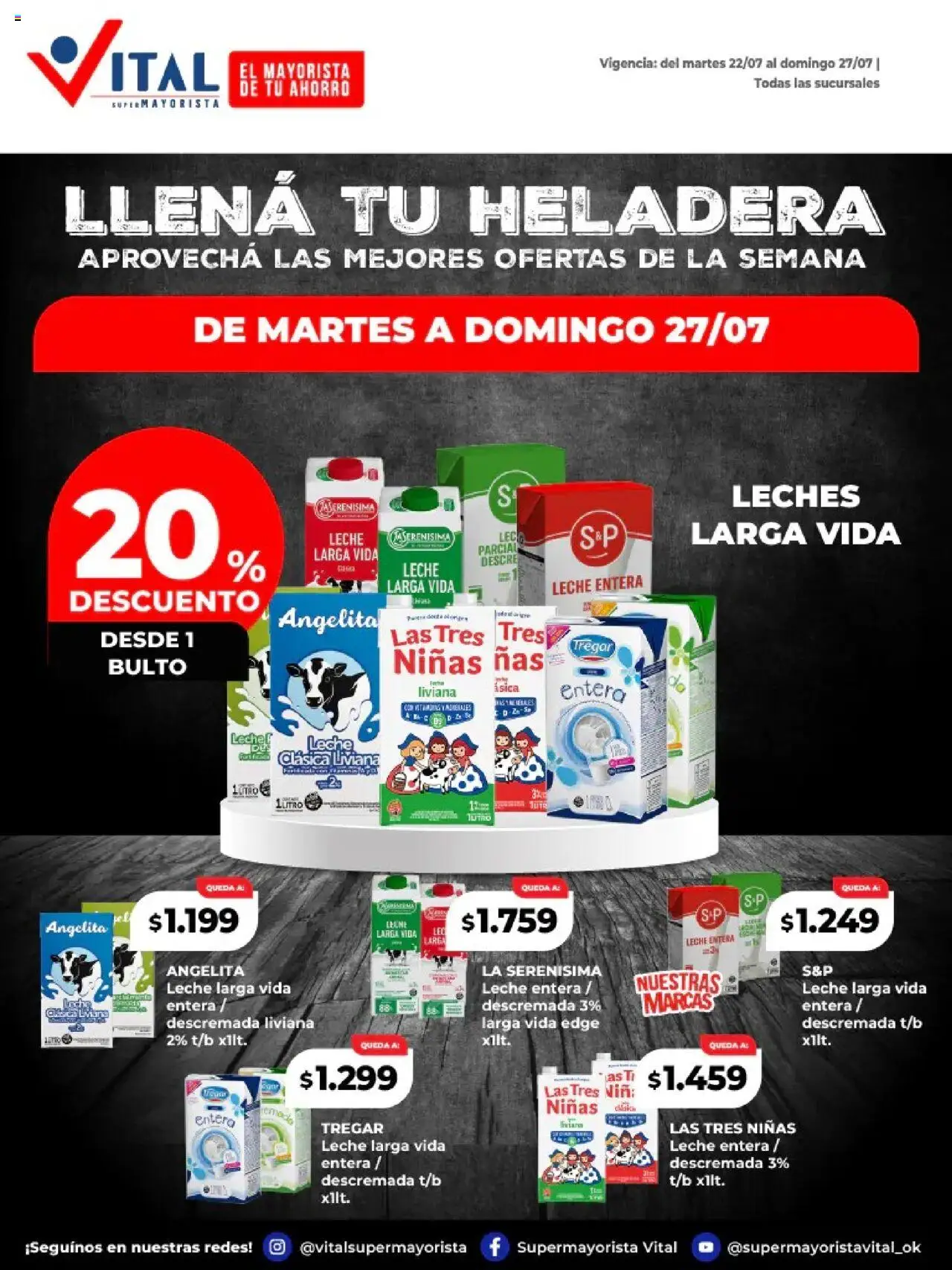 Vital - Llená tu heladera │ válido desde el 24.07.2025 | Página: 2 | Productos: Heladera, Leche