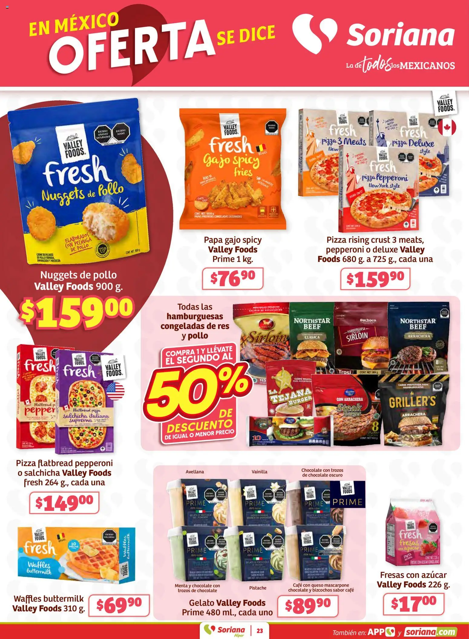 Nuevas ofertas de Soriana válidas en toda la República Mexicana desde el 02.01.2026. ¡Encuentra las mejores ofertas en Soriana - Preciazazaso Híper: Frontera Chia, Q. Roo Preciazazaso Híper: Frontera Chia, Q. Roo! | Página: 23 | Productos: Pollo, Azúcar, Salchicha, Res