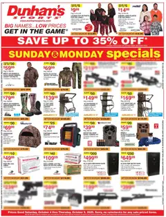 Preview of Dunham's Sports weekly ads valid from 04.10.2025