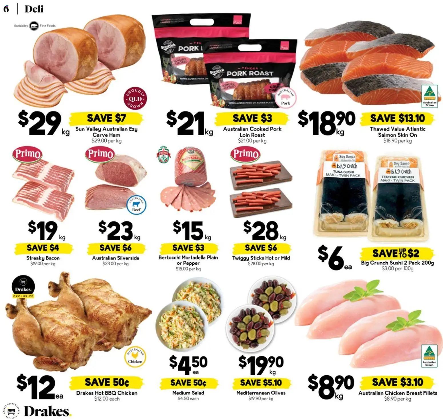 Drakes catalogue - valid from 19.11.2025 | Page: 6 | Products: Ham, Chicken, Salad, Pepper