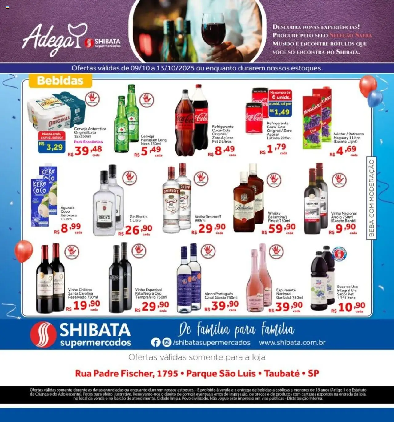 Shibata Folheto - válido de 09.10.2025 | Página: 9 | Produtos: Água de coco, Açúcar, Refrigerante, Sal