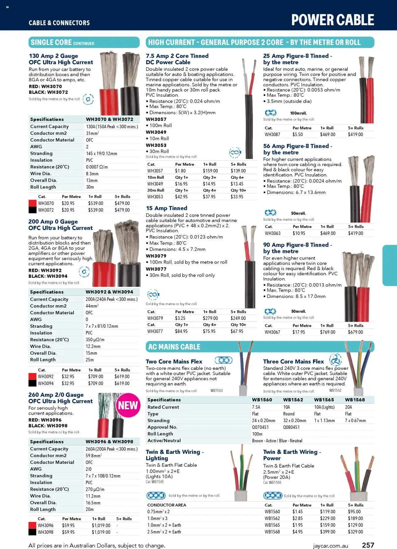 Jaycar catalogue - valid from 09.07.2025 | Page: 257 | Products: Battery, Cable