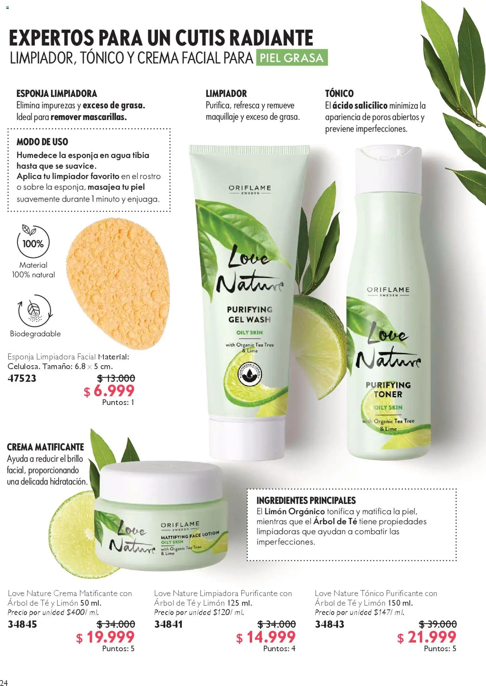 Oriflame revista - valida desde el 27.12.2025 | Página: 24 | Productos: Agua, Esponja, Brillo, Limón
