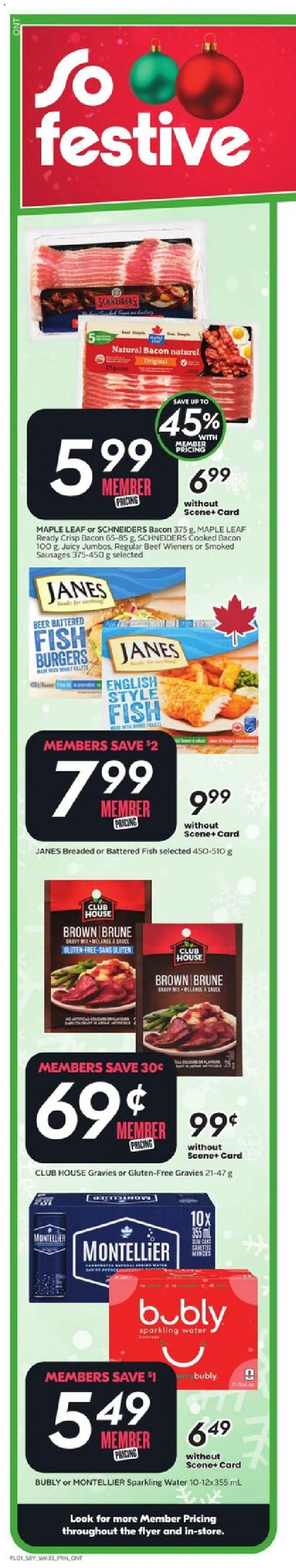 Sobeys flyer valid from 11.12.2025 | Page: 2 | Products: Fish, Beef, Beer