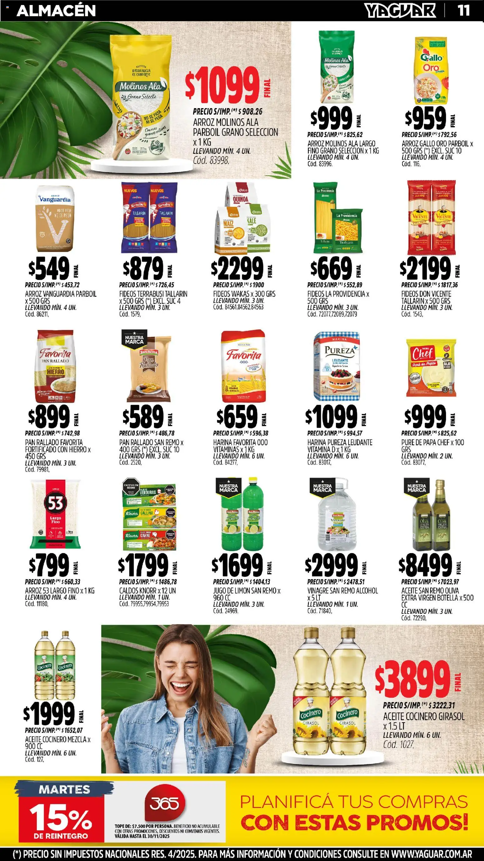 Yaguar - Misiones │ válido desde el 10.11.2025 | Página: 12 | Productos: Maiz, Oliva, Limón, Pan