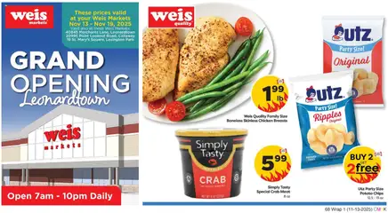 Preview of Weis weekly ads valid from 13.11.2025
