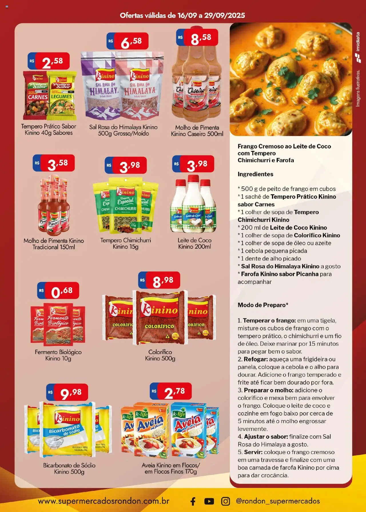 Supermercados Rondon Folheto - válido de 16.09.2025 | Página: 2 | Produtos: Cebola, Picanha, Óleo, Baixo