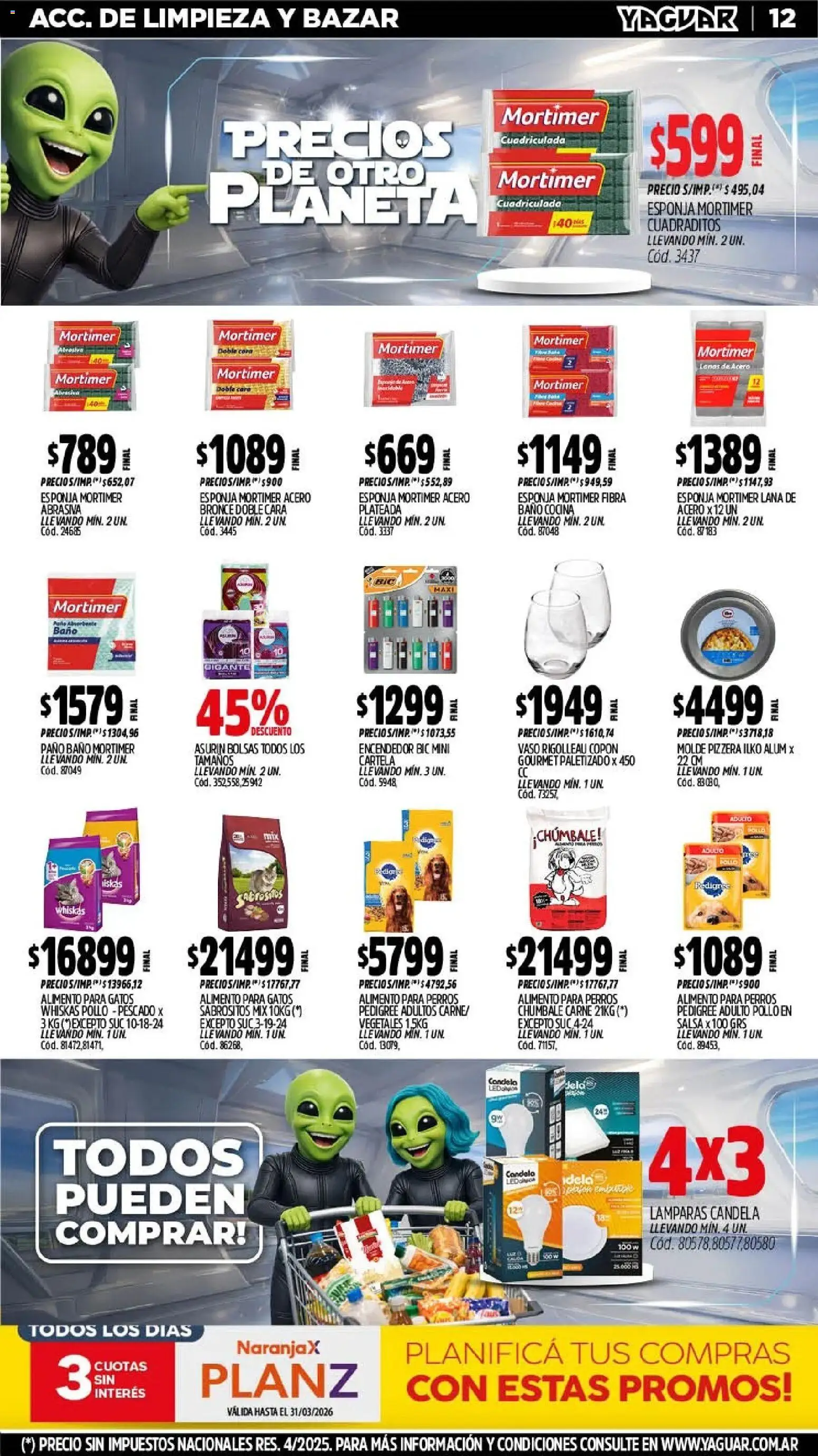 Yaguar - Oferta Semanal Mar del Plata │ válido desde el 11.03.2026 | Página: 16 | Productos: Encendedor, Cocina, Molde, Pollo