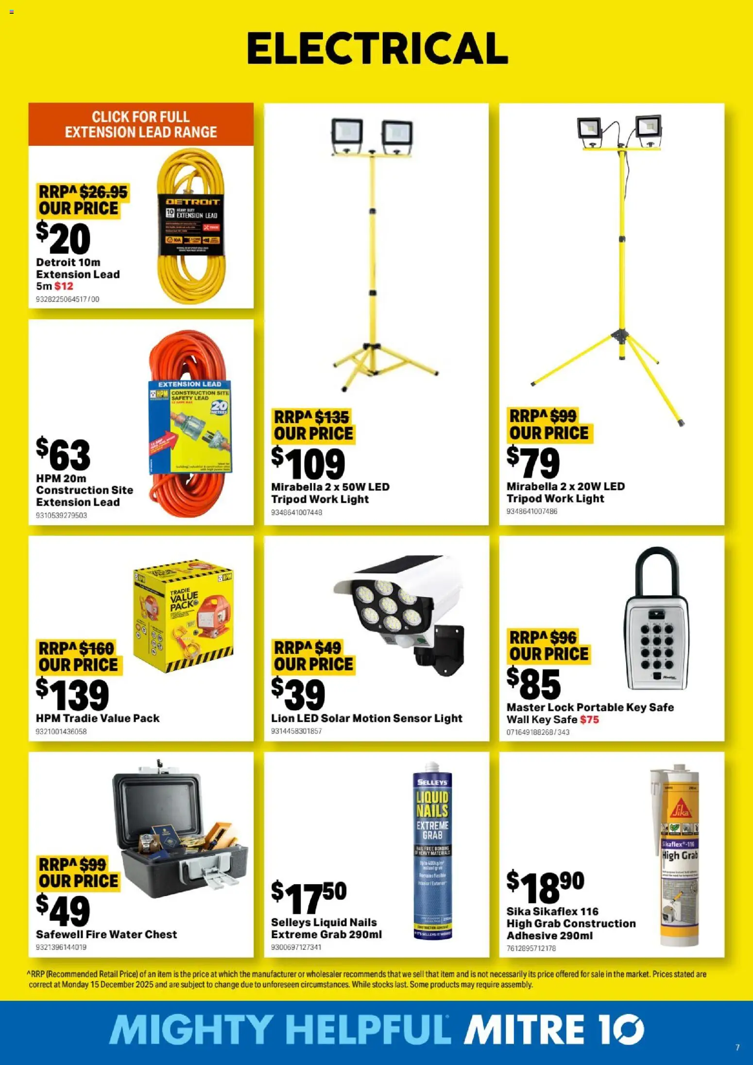 Mitre 10 catalogue - valid from 04.02.2026 | Page: 7 | Products: Light, Water, Portable, Safe