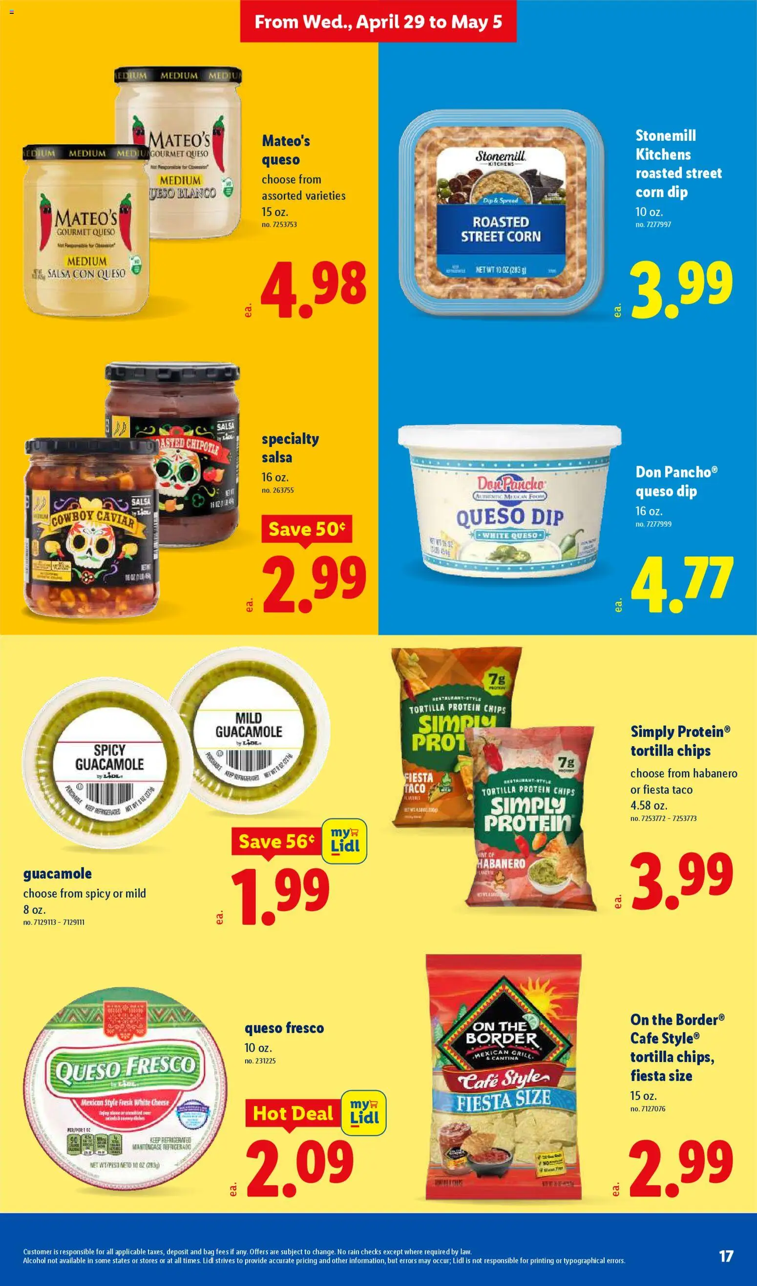 Lidl Weekly Ad - valid from 29.04.2026 | Page: 17 | Products: Corn, Chips, Hat, Bag