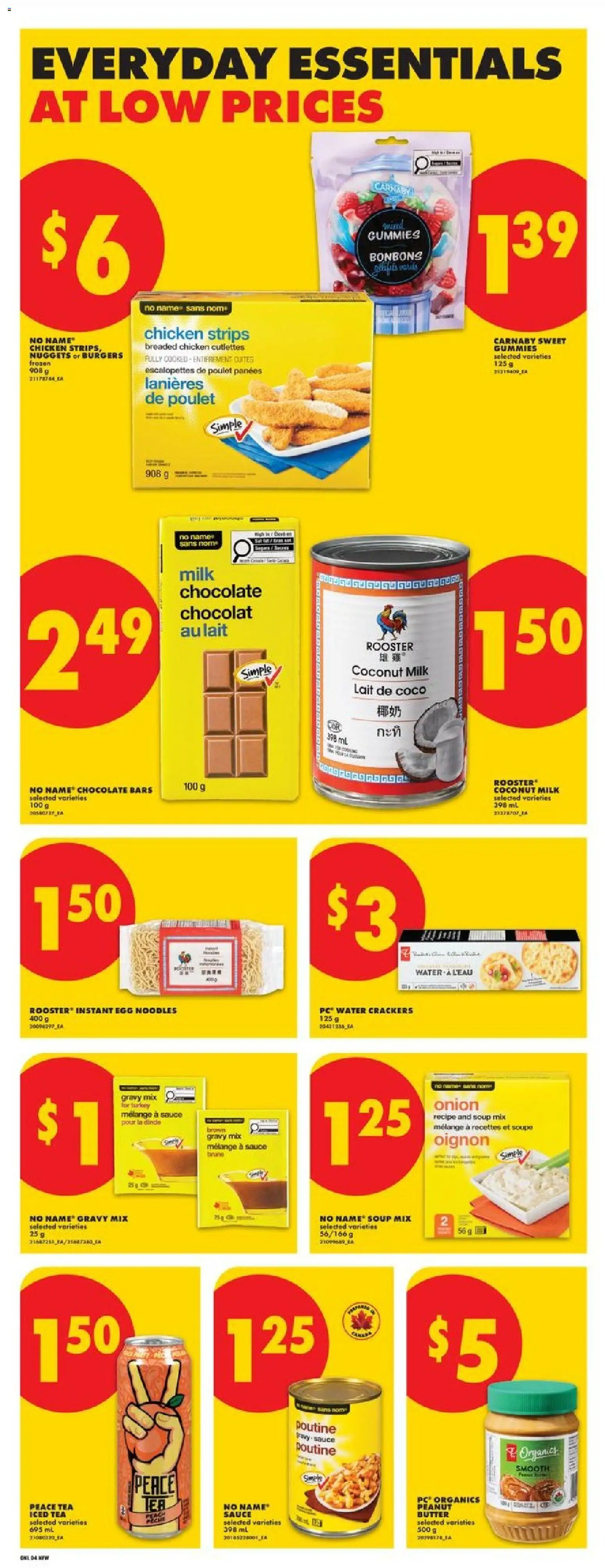 No Frills flyer valid from 16.04.2026 | Page: 9 | Products: Tea, Milk, Butter, Chicken