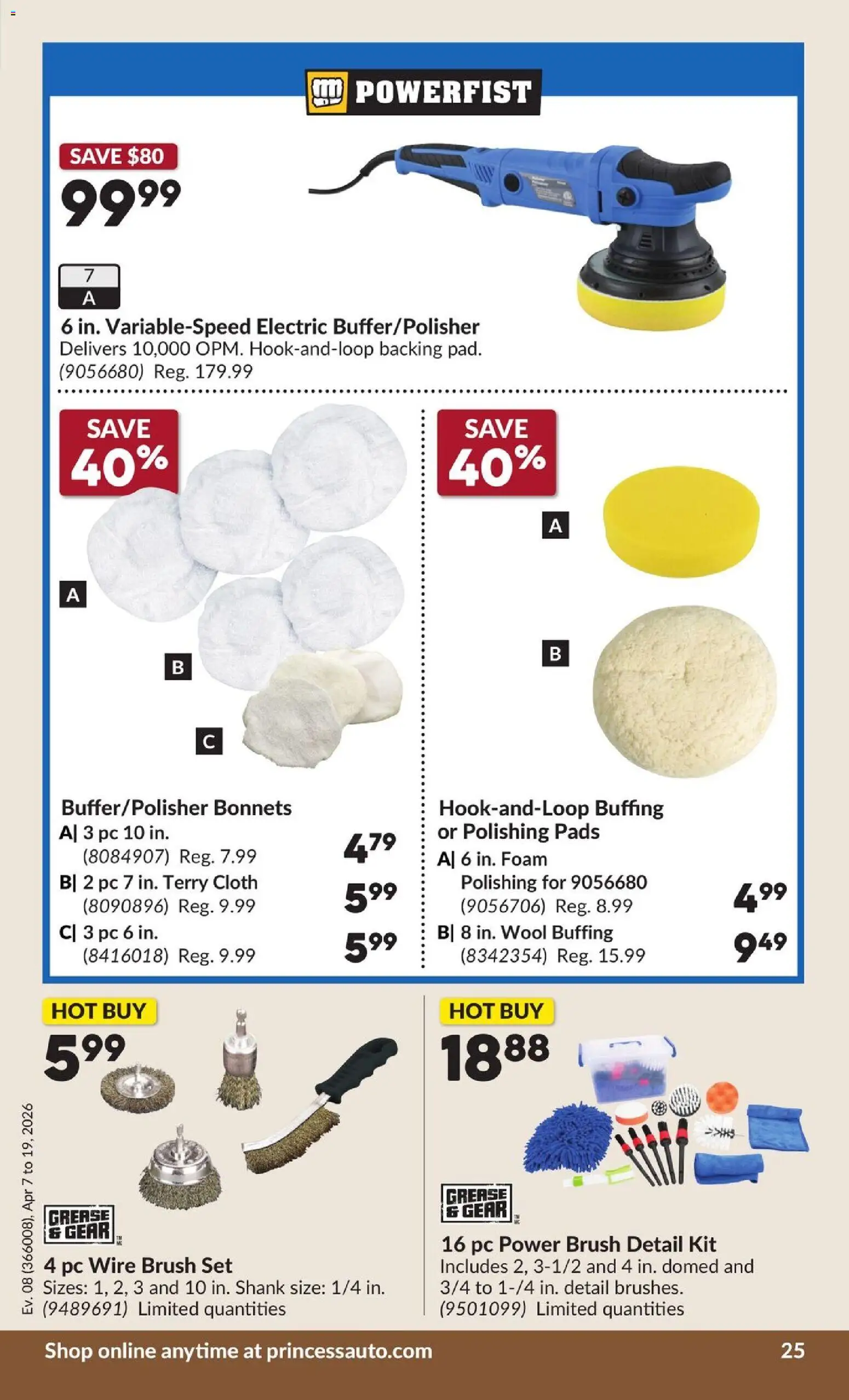 Princess Auto flyer valid from 07.04.2026 | Page: 31 | Products: PC, Brush