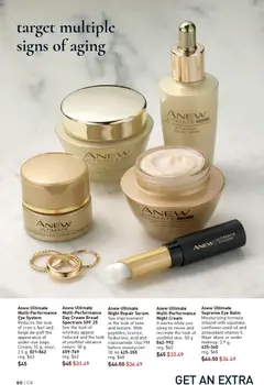 Preview of Anew Ultimate Multi-Performance Day Cream Broad Spectrum SPF 25, See the look of wrinkles appear reduced and the look of youthful vibrance return. 50 g from shop Avon valid from 12.02.2026 | Page: 60 | Products: Cream, Sunscreen, Oil