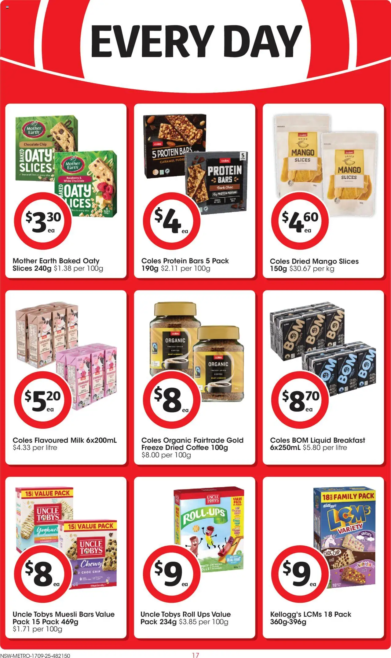 Coles catalogue - valid from 17.09.2025 | Page: 17 | Products: Milk, Yoghurt, Coffee, Chocolate