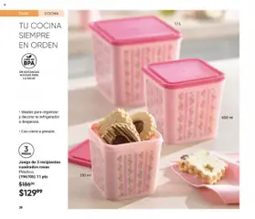Nuevas ofertas de AVON válidas en toda la República Mexicana desde el 13.09.2025. ¡Encuentra las mejores ofertas en Juego de 3 recipientes cuadrados rosas, Plástico. (196705) 11 pts! | Página: 38 | Productos: Refrigerador, Juego, Cocina