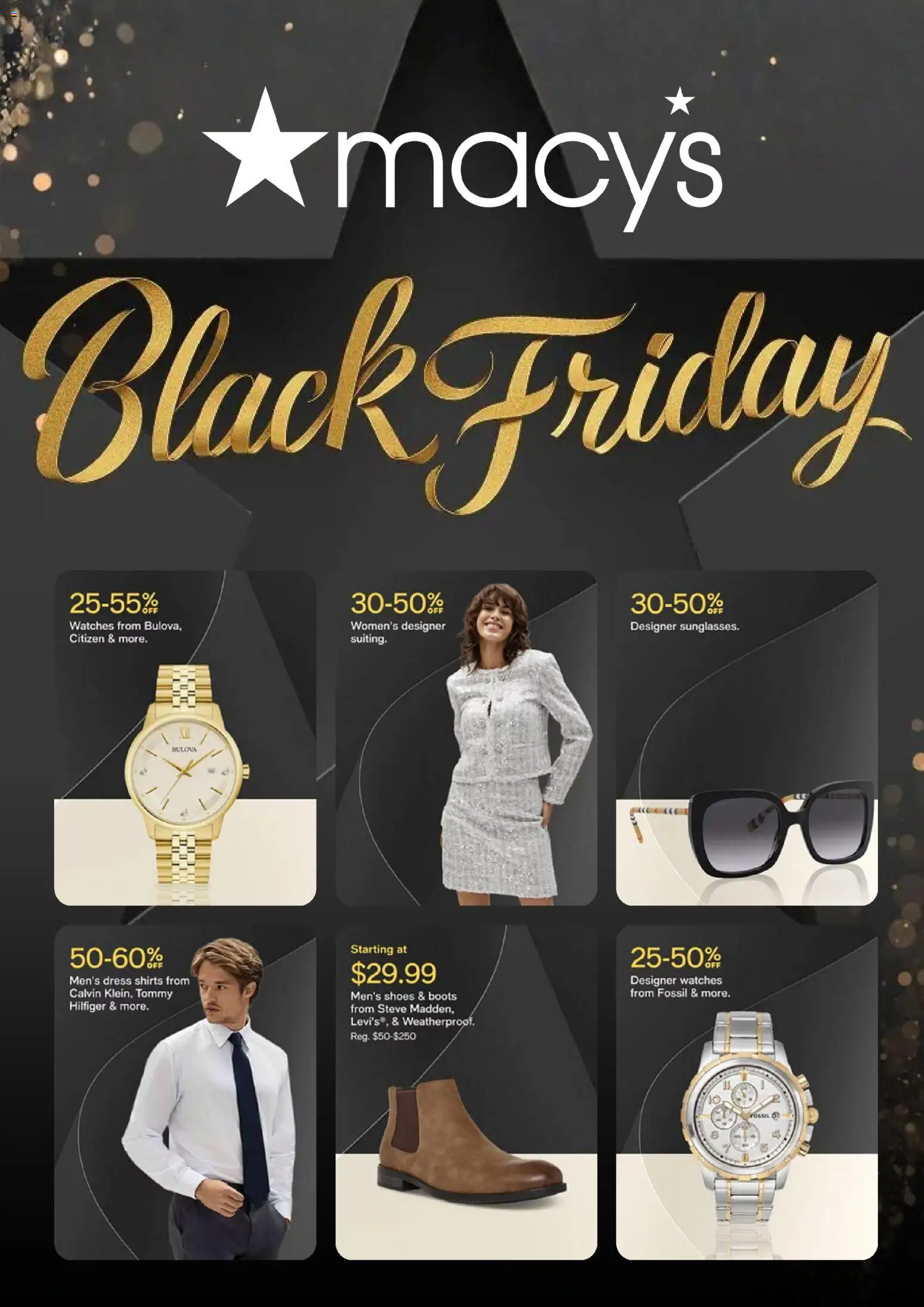 Macy's Black Friday - valid from 15.11.2025 | Page: 1 | Products: Watches, Boots, Dress