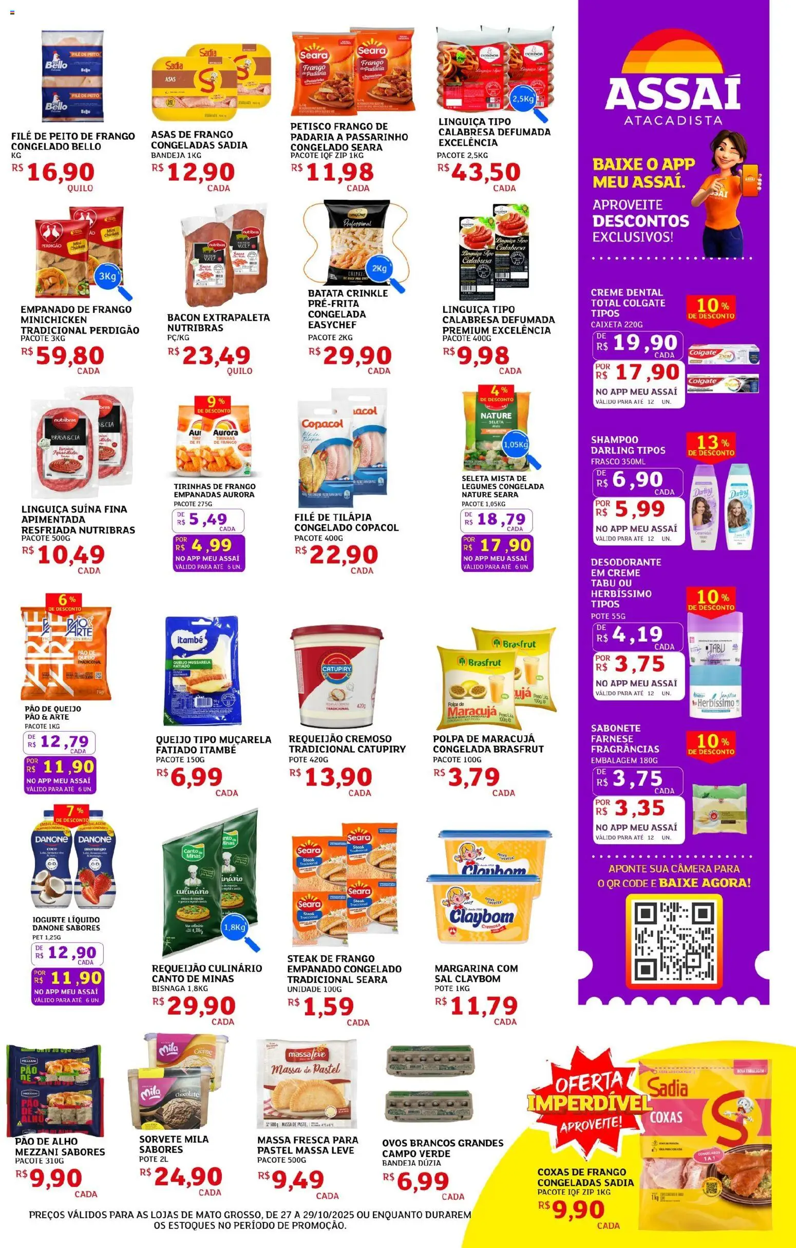 Assaí Atacadista Folheto - válido de 27.10.2025 | Página: 3 | Produtos: Alho, Pao de alho, Massa, Frango