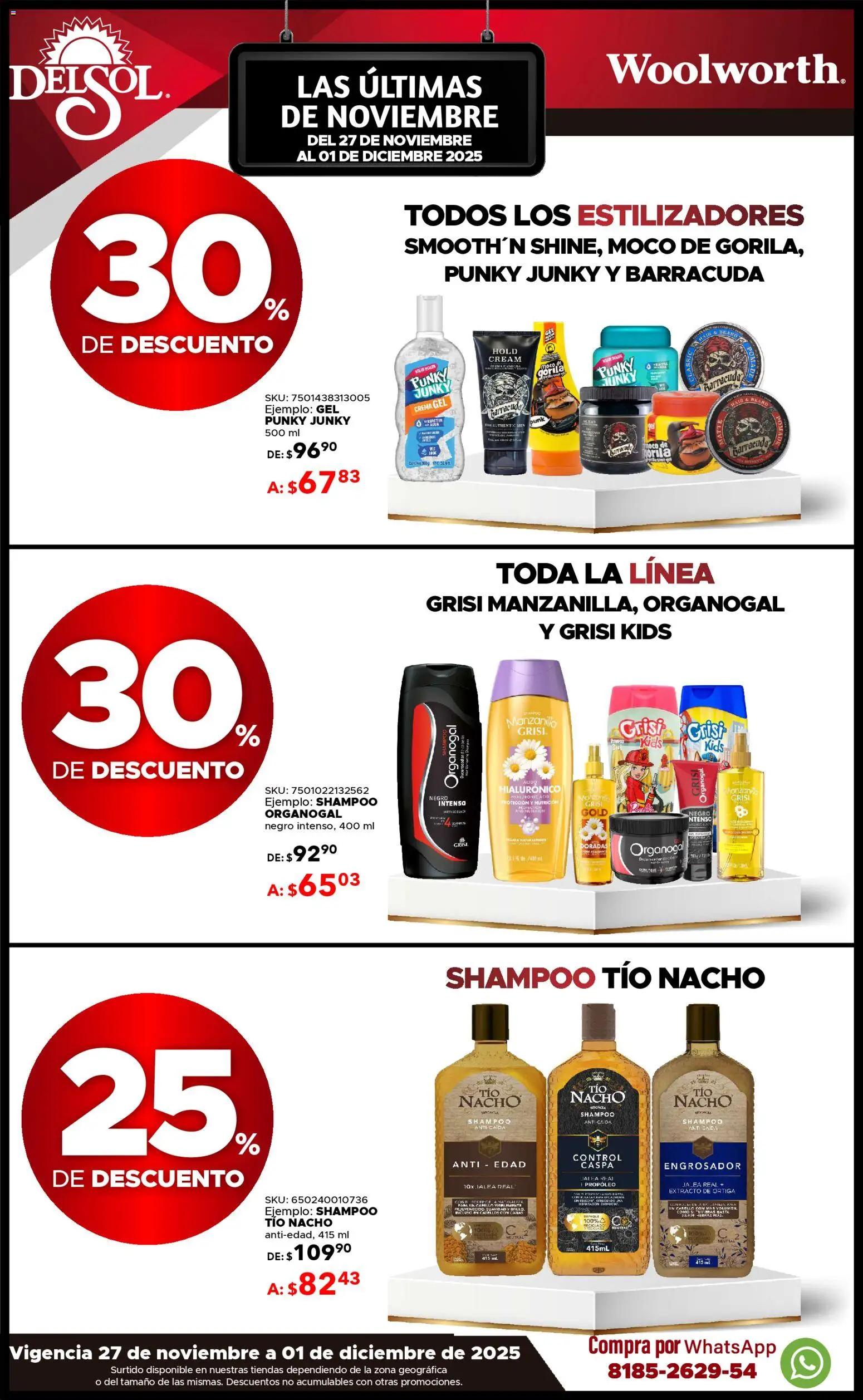 Nuevas ofertas de Del Sol y Woolworth válidas en toda la República Mexicana desde el 27.11.2025. ¡Encuentra las mejores ofertas en Del Sol y Woolworth Buen Fin ! | Página: 9