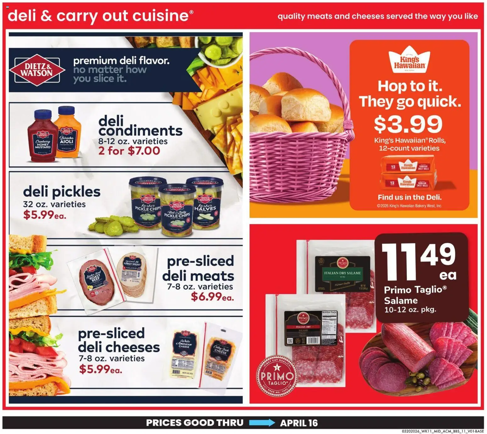 Acme Big Book of Savings - valid from 20.03.2026 | Page: 11 | Products: Bakery, Cheese, Beef, Chips