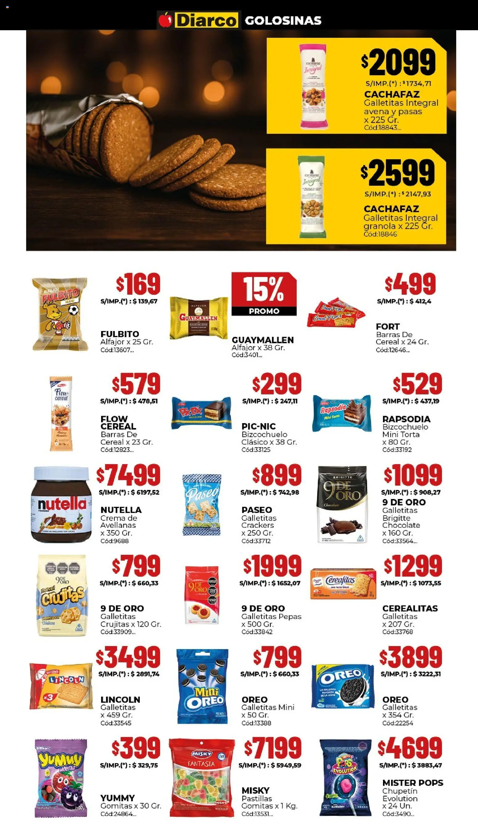 Diarco ofertas │ válido desde el 23.03.2026 | Página: 5 | Productos: Torta, Chocolate, Golosinas, Crema