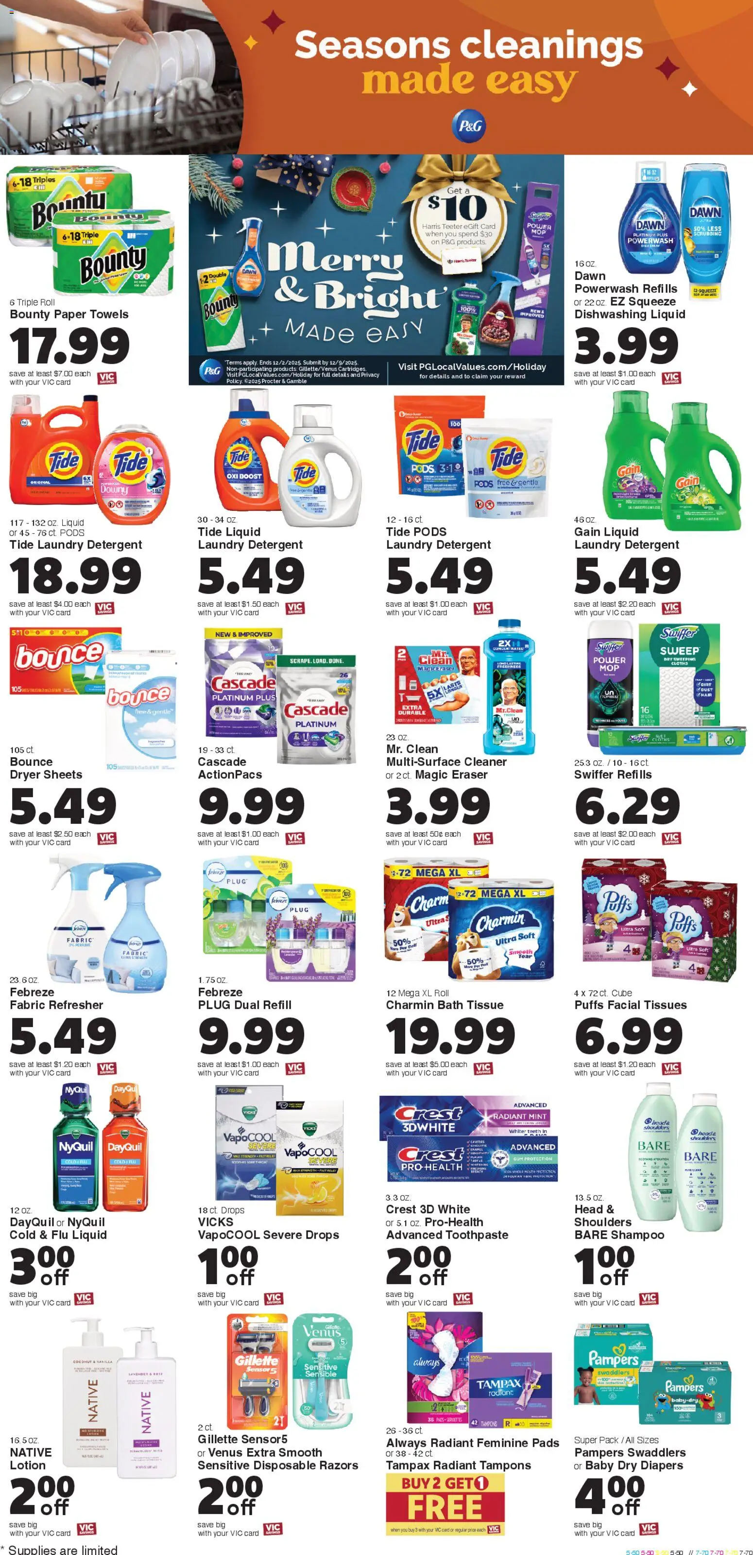 Harris Teeter Weekly Ad - SC - valid from 19.11.2025 | Page: 14 | Products: Bath, Shampoo, Detergent, Dryer
