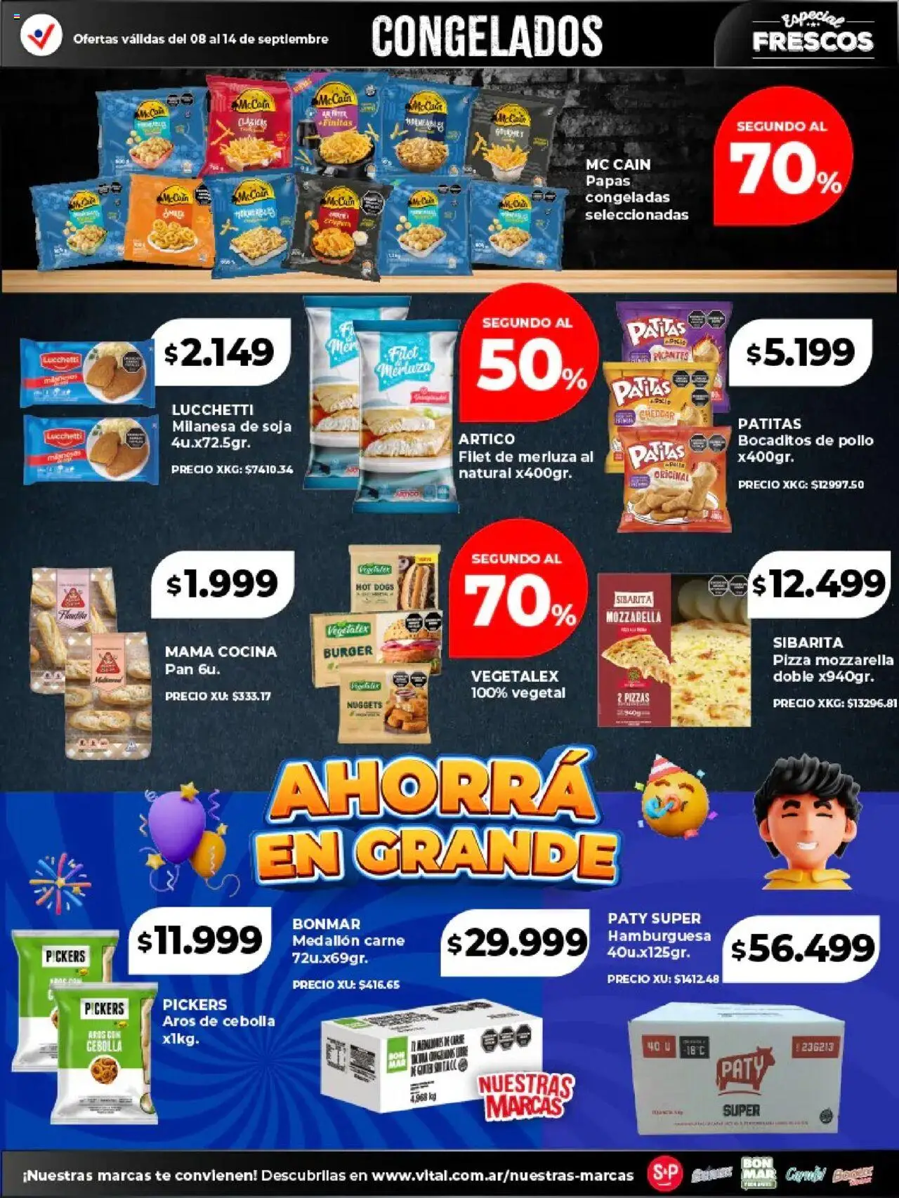 Vital - Especial frescos │ válido desde el 08.09.2025 | Página: 8 | Productos: Aros, Cocina, Milanesa, Pan