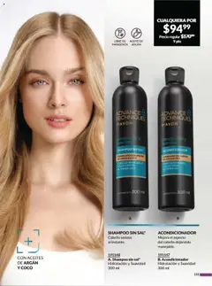 Vista previa de ACONDICIONADOR, Mejora el aspecto del cabello dejándolo manejable. Hidratación y Suavidad 300 ml, nuevo folleto de la tienda, válido en México a partir del 12.09.2025 | Página: 159 | Productos: Sal, Aceite, Acondicionador