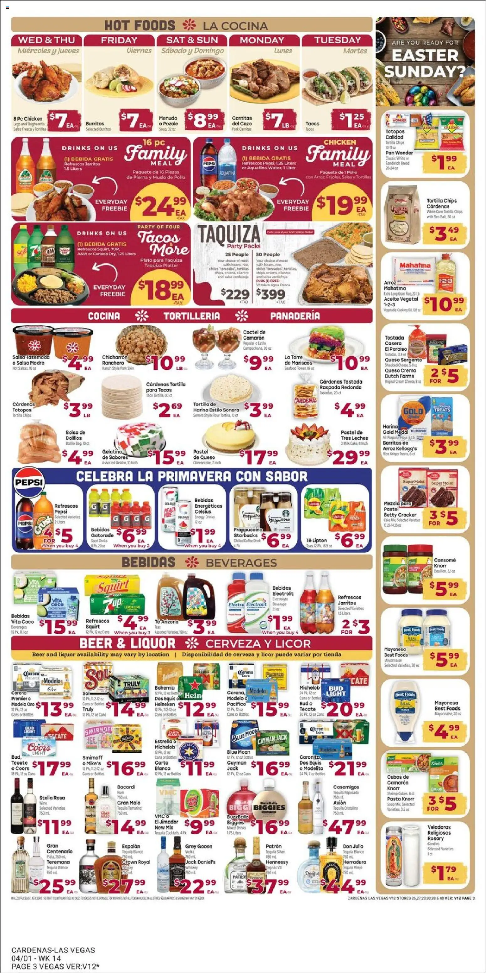 Cardenas Weekly Ad - NV - valid from 01.04.2026 | Page: 3 | Products: Milk, Bread, Coffee, Seafood