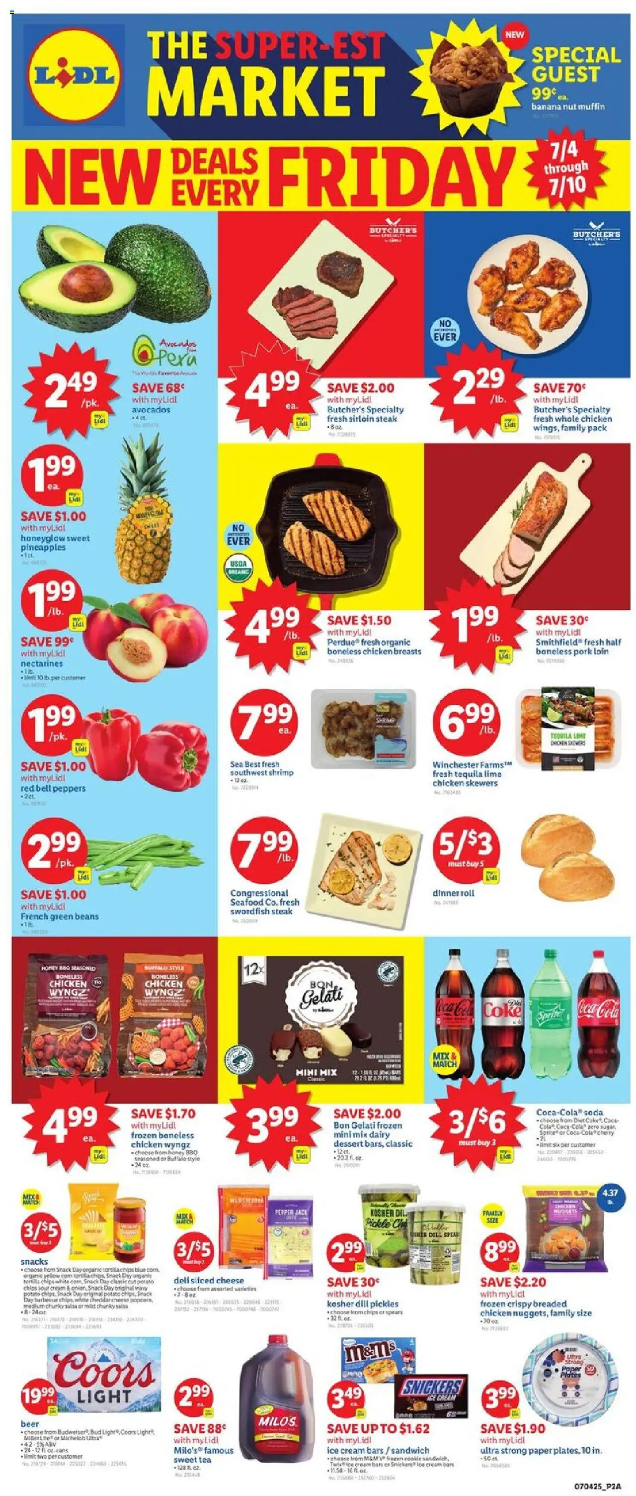 Lidl Weekly Ad - valid from 04.07.2025 | Page: 1 | Products: Cheese, Tea, Pepper, Lime