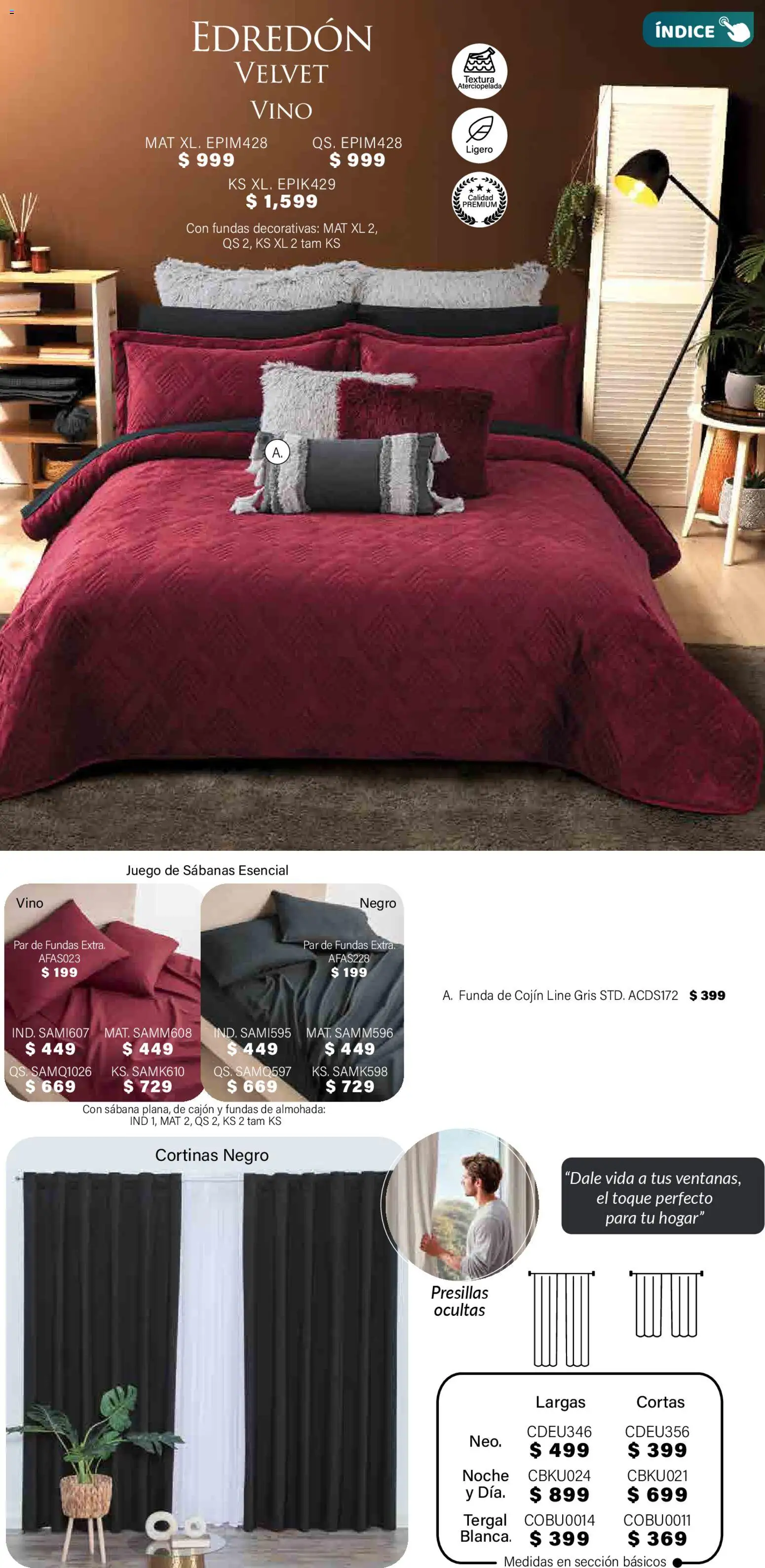 Nuevas ofertas de Colchas Concord válidas en toda la República Mexicana desde el 01.11.2025. ¡Encuentra las mejores ofertas en Colchas Concord Buen Fin! | Página: 363 | Productos: Almohada, Vino, Sabanas, Cortinas