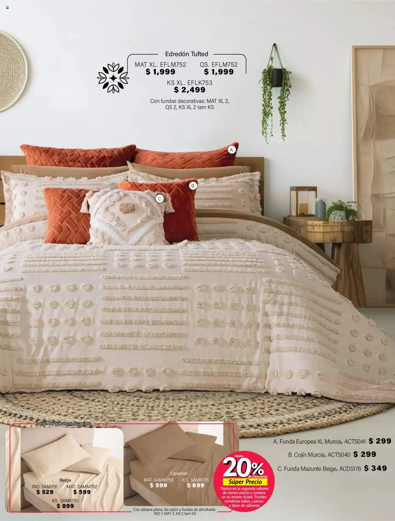 Nuevas ofertas de Colchas Concord válidas en toda la República Mexicana desde el 01.08.2025. ¡Encuentra las mejores ofertas en Colchas Concord - Catálogo! | Página: 215 | Productos: Juego, Funda, Almohada, Sabanas