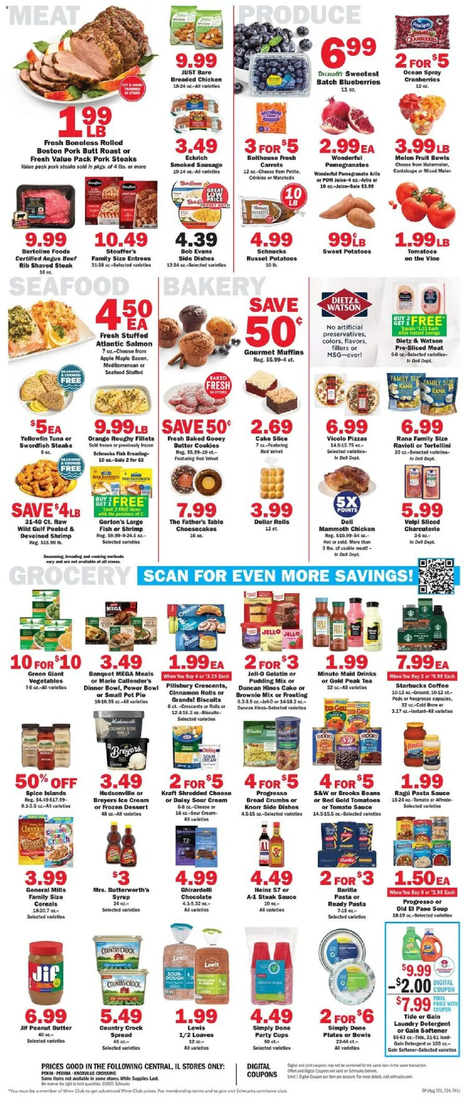 Schnucks Weekly Print Ad - IL - valid from 10.12.2025 | Page: 4 | Products: Bakery, Butter, Tea, Seafood