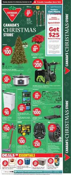 Preview of Canadian Tire weekly flyer from shop Canadian Tire valid from 20.11.2025