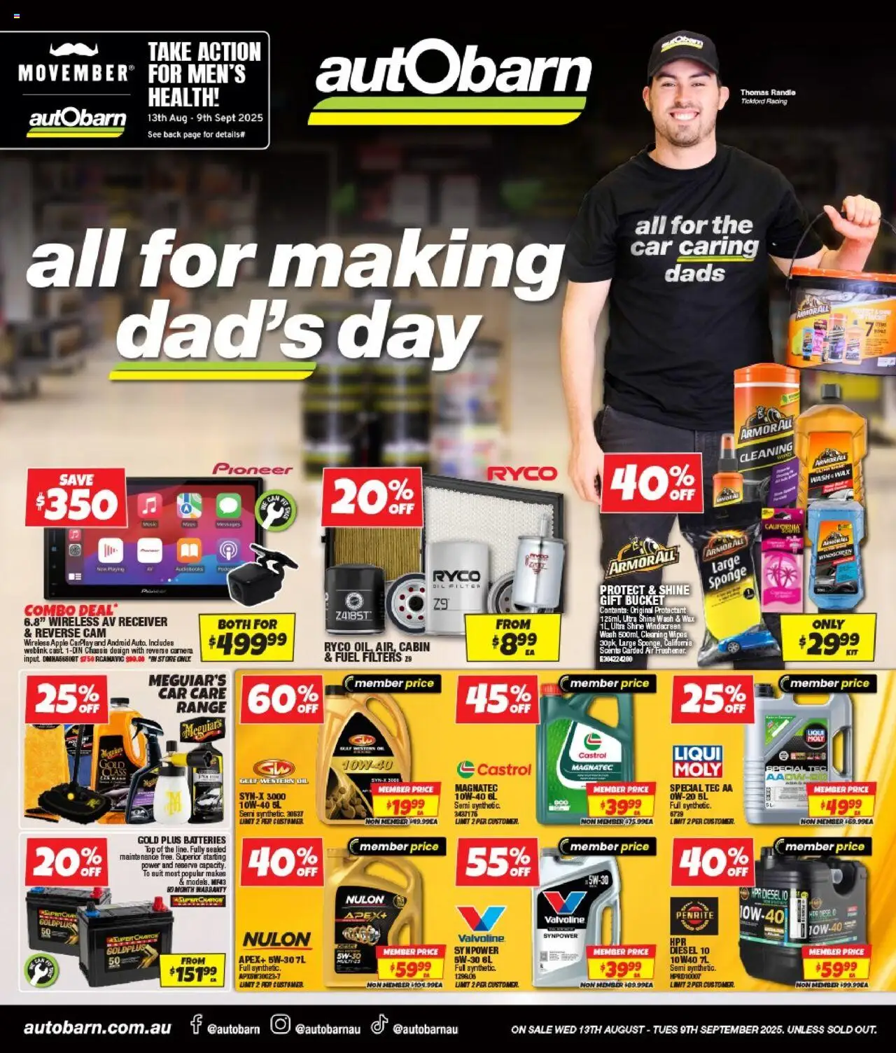 Autobarn catalogue - valid from 13.08.2025 | Page: 1 | Products: Oil, Sponge, Suit, Camera