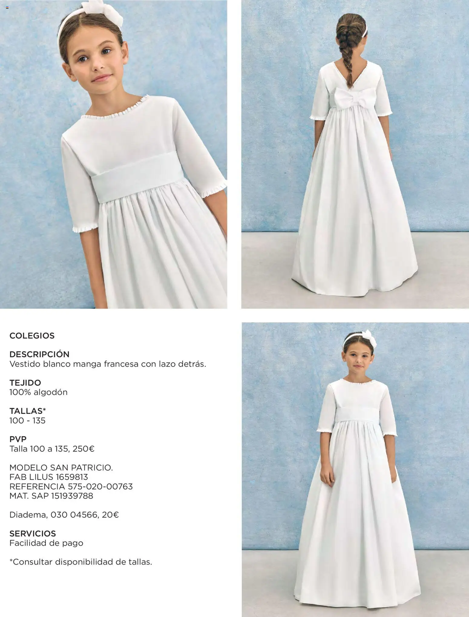 Nuevas ofertas de El Corte Inglés válidas en toda la República Mexicana desde el 20.11.2025. ¡Encuentra las mejores ofertas en El Corte Inglés catálogo Comuniones 2026! | Página: 55 | Productos: Manga, Algodón, Vestido