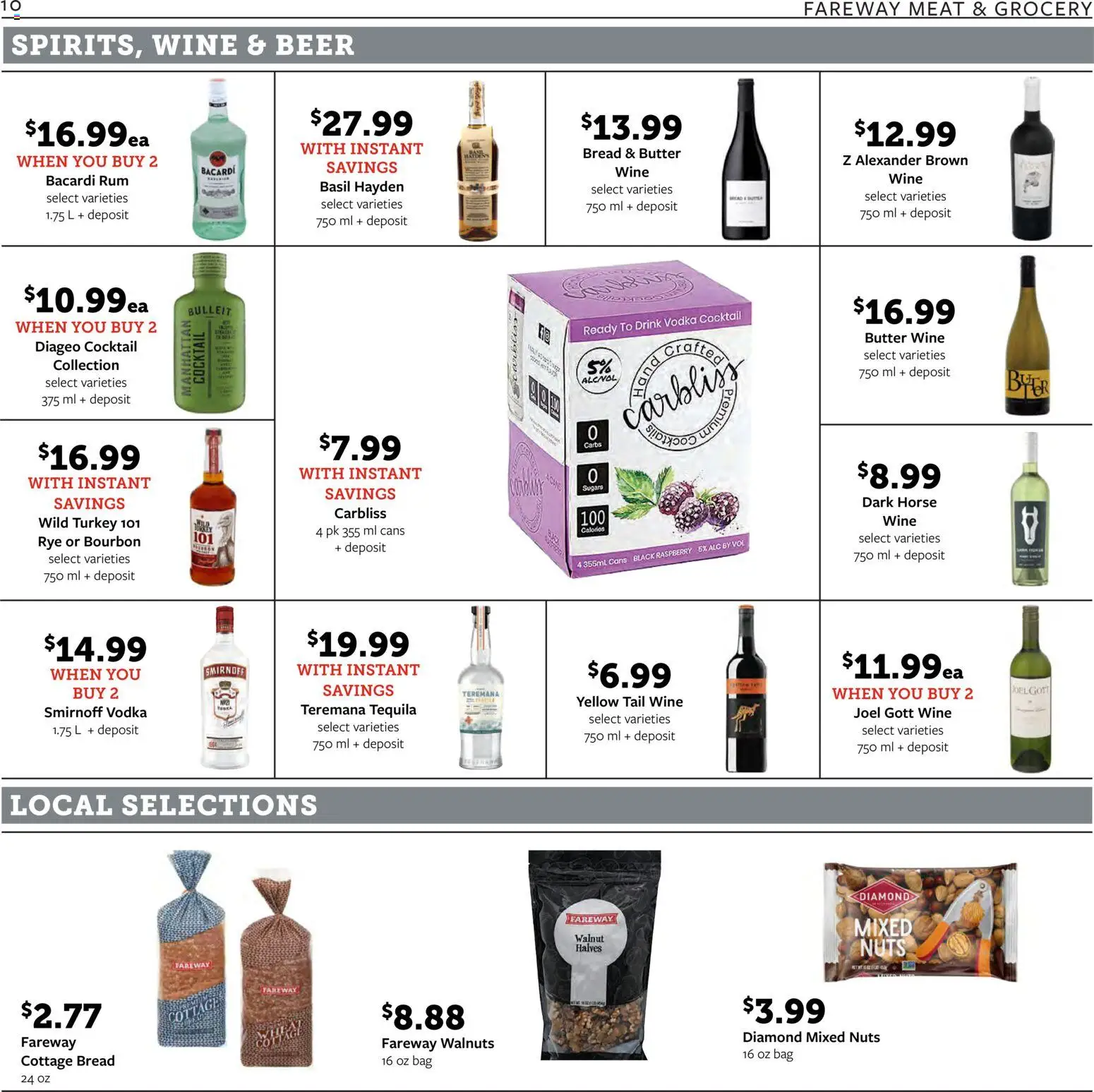 Fareway Weekly Ad - valid from 03.11.2025 | Page: 10 | Products: Butter, Bread, Wine, Raspberry