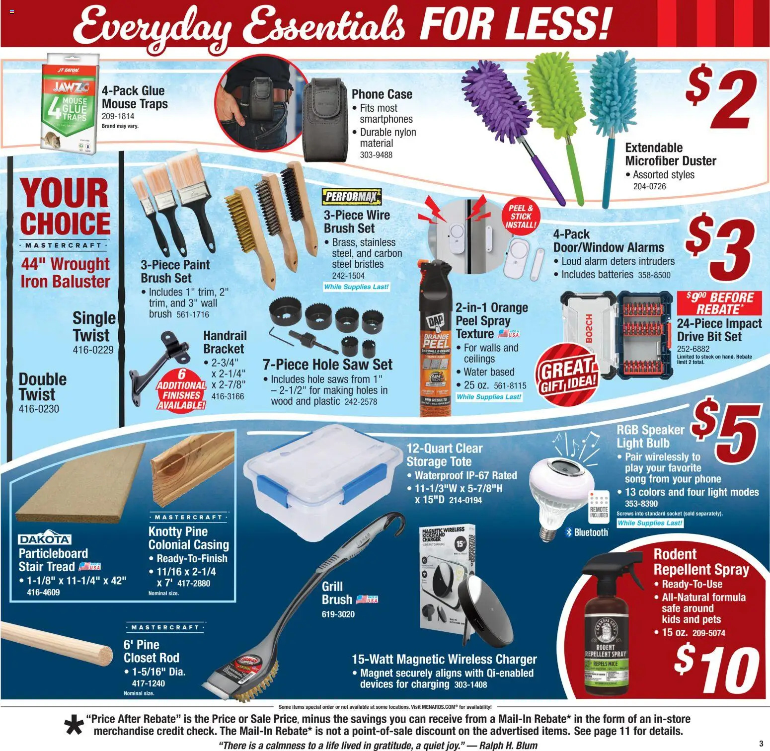 Menards Weekly Ad - valid from 04.12.2025 | Page: 6 | Products: Water, Phone, Grill, Rod