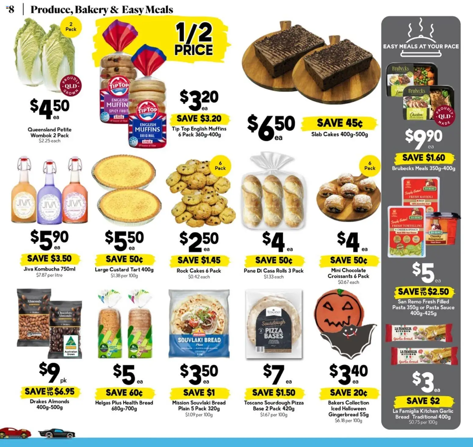 Drakes catalogue - valid from 29.10.2025 | Page: 8 | Products: Pizza, Pasta, Garlic, Bakery